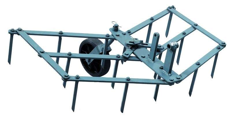 Herse staub 15 dents avec roue de transport