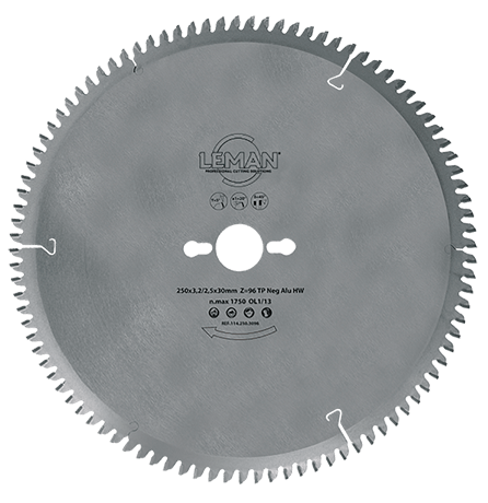 Lame de scie circulaire de mise à format D315x30mm 96 dents ALU