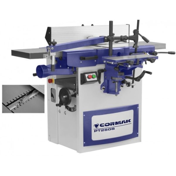 Cormak PT260S - Raboteuse dégauchisseuse avec arbre hélicoïdal 230 V