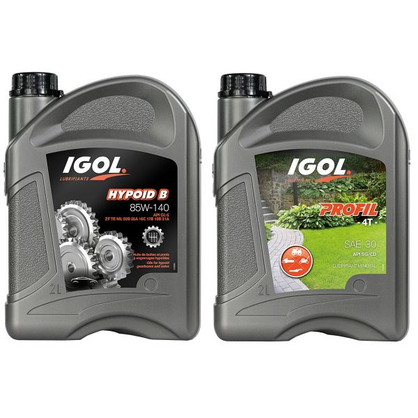 Pack huile pour motoculteur et brouette motorisée - moteur et boite igol