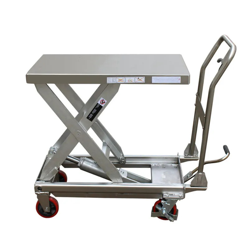 Table élévatrice inox 450kg mobile