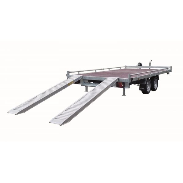 Remorque Lider 43650F-PC plateau fixe roues dessous 4m avec pack complet