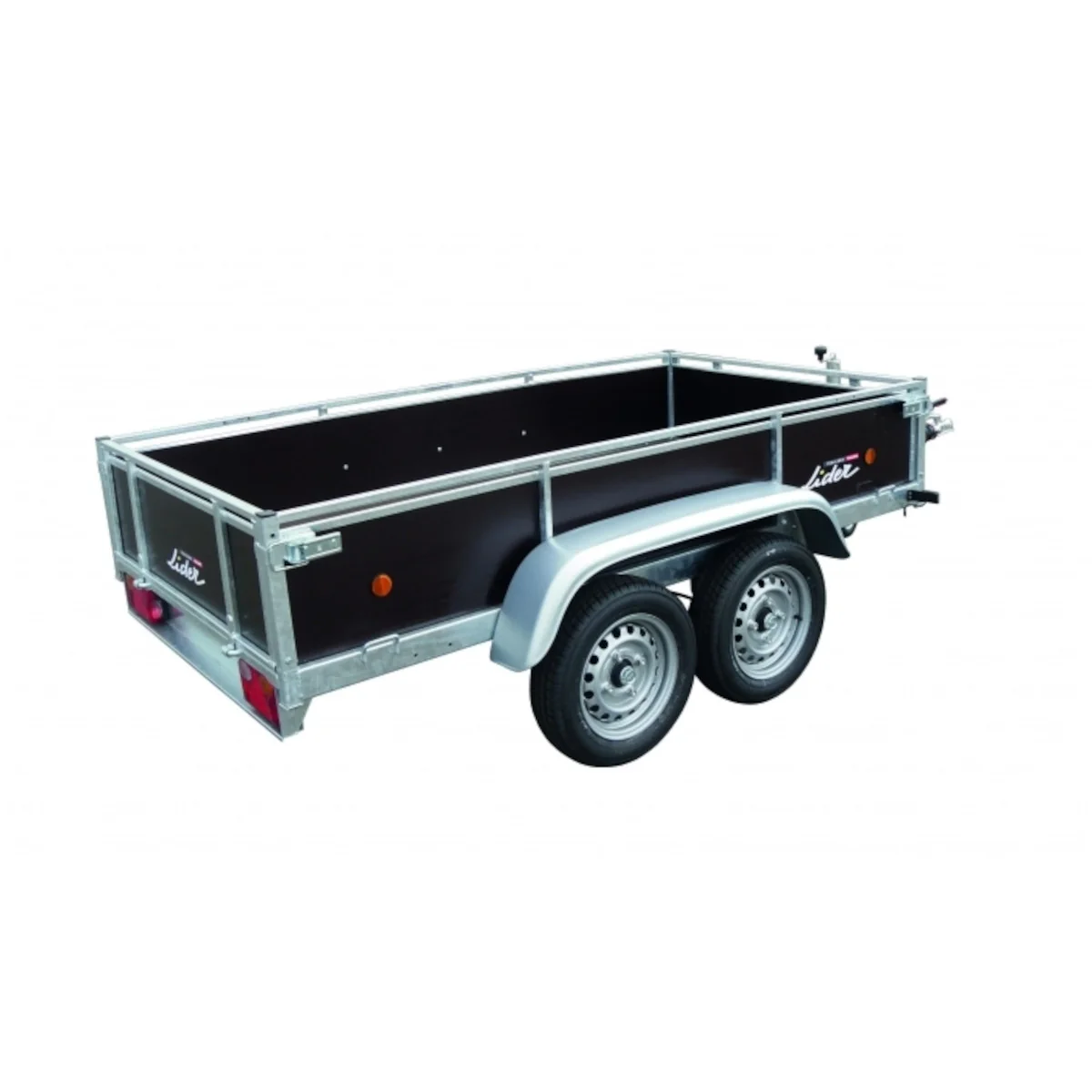remorque-bois-lider-41480 Remorque bois double essieu freinée PTAC 1300kg LIDER 41480